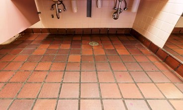 Red Orange Pavers Before